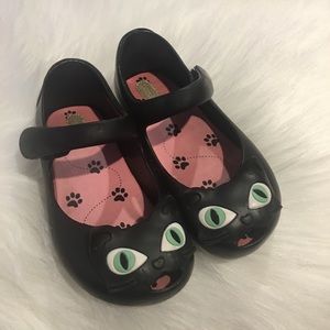 Authentic *Size 9* Mini Melissa’s Black Cats